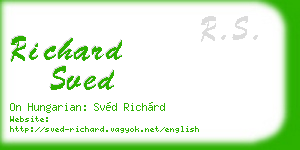 richard sved business card