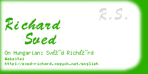 richard sved business card